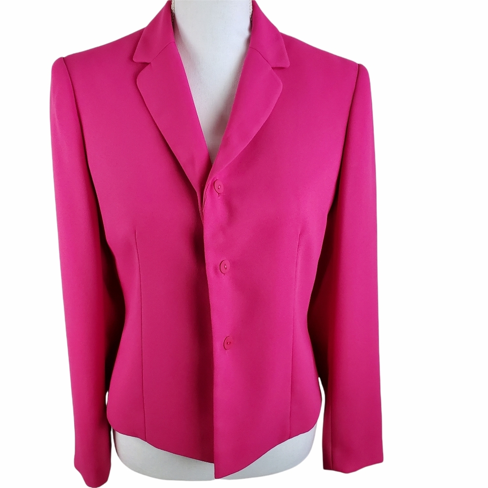 Vintage Emily Petite bright pink jacket 10P